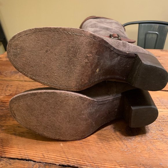 Frye Jane Strappy Tall Suede Boots - Picture 6 of 6